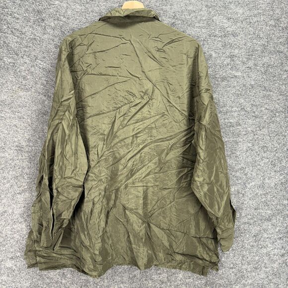 Diana Marco Shirt Women 22 Plus Gray Button Up Collared Silk Long Sleeve Casual - Picture 2 of 6